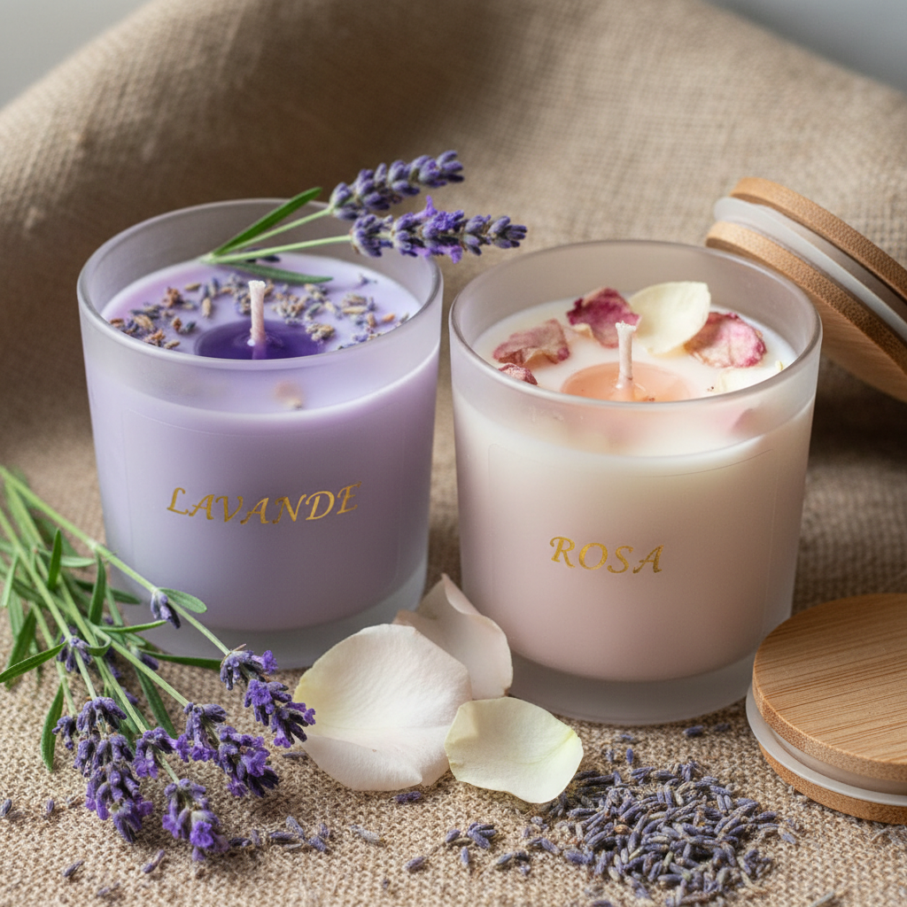 Close-up with Lavender & Roses