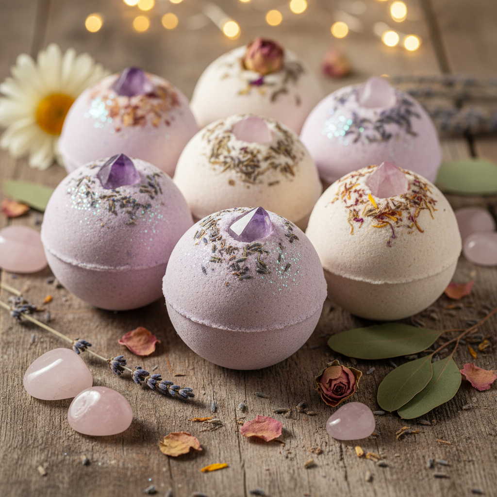 Crystal-Infused Bath Bombs
