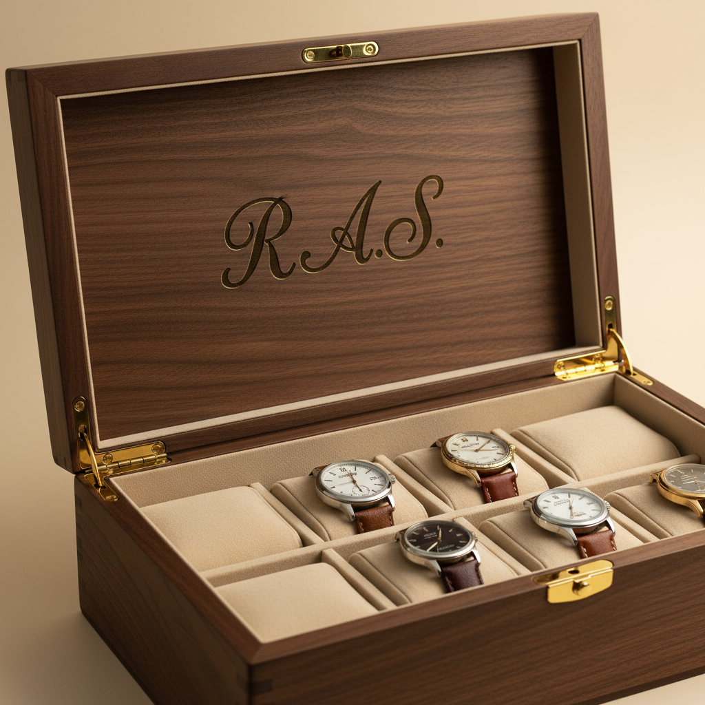 Custom Engraved Wooden Watch Box