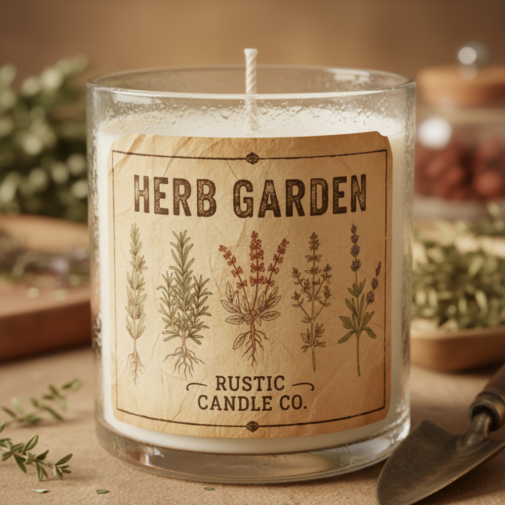 Rustic Herb Garden Candle