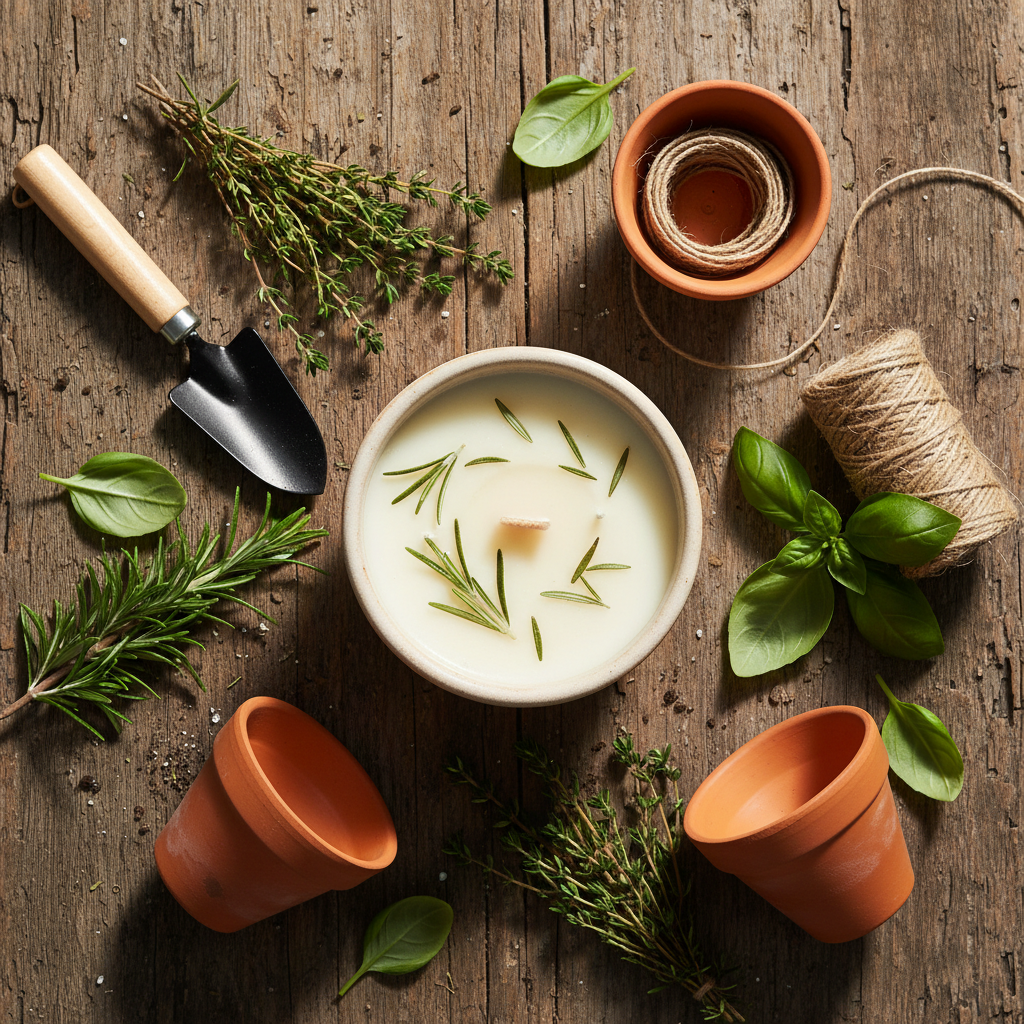 Rustic Herb Garden Candle