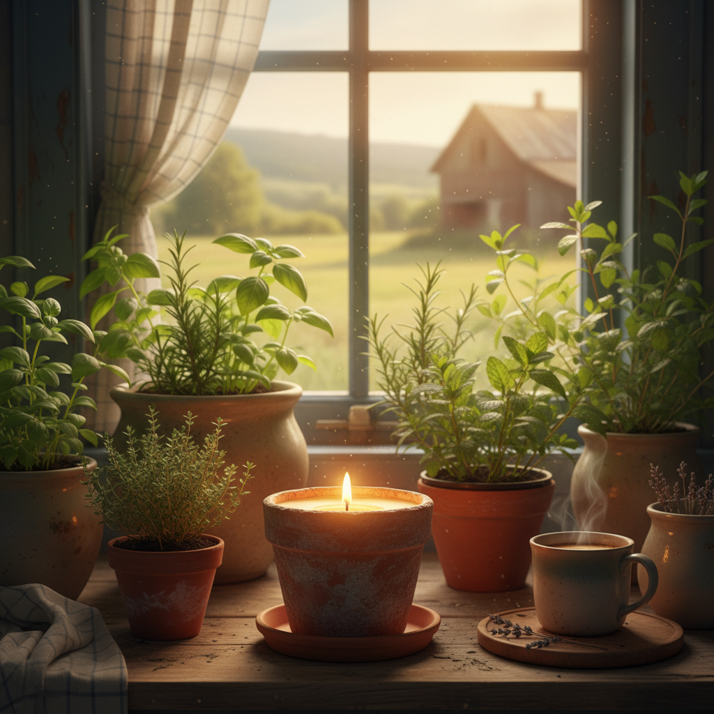 Rustic Herb Garden Candle