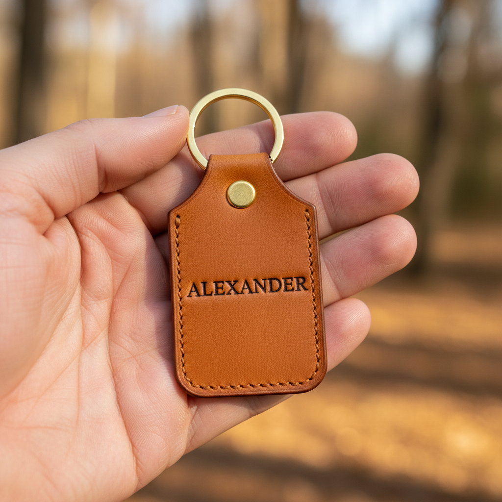 Leather Keychain - Lifestyle