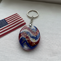 Patriotic Resin Keychain