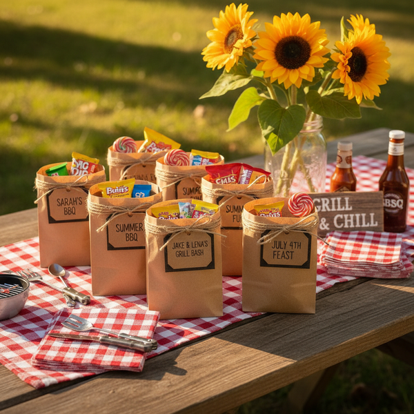 Personalized Summer BBQ Favor Bags