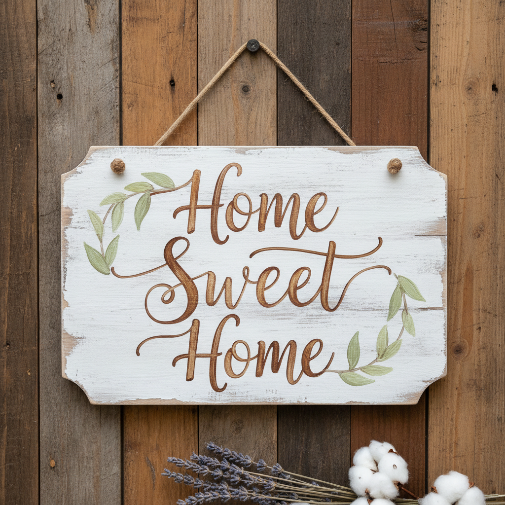 Rustic Farmhouse Wood Sign
