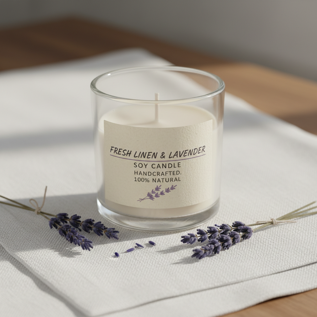 Sample Fresh Linen & Lavender Candle - Product